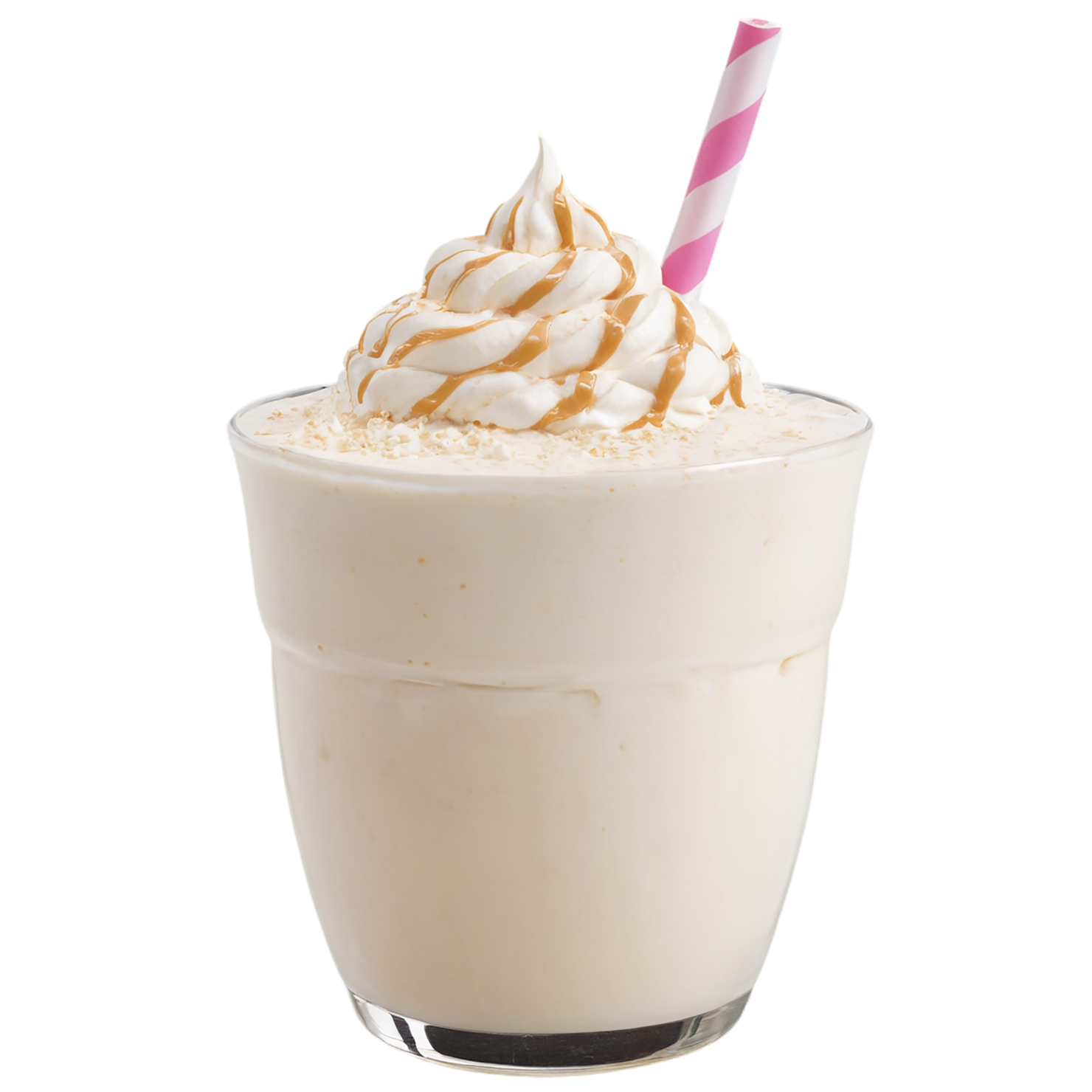 Glass of Milkshake with ice cream beverage isolated on transparent background #2352