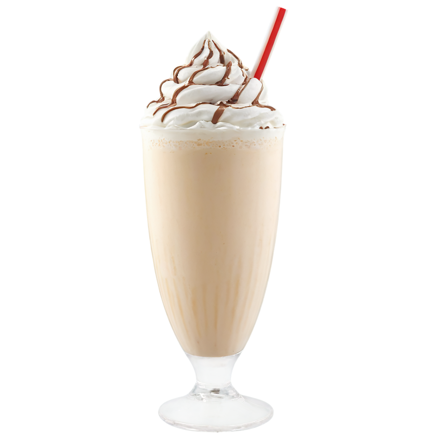 Glass of Milkshake with ice cream beverage isolated on transparent background #2355