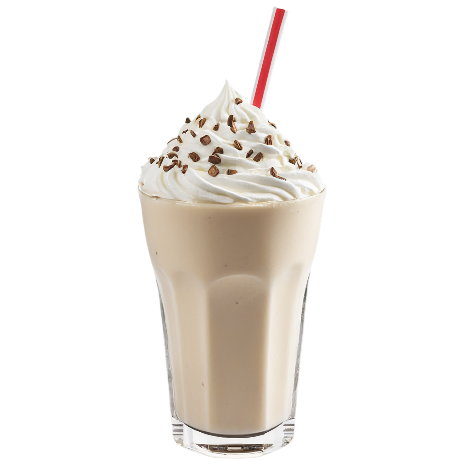 Glass of Milkshake with ice cream beverage isolated on transparent background #2356