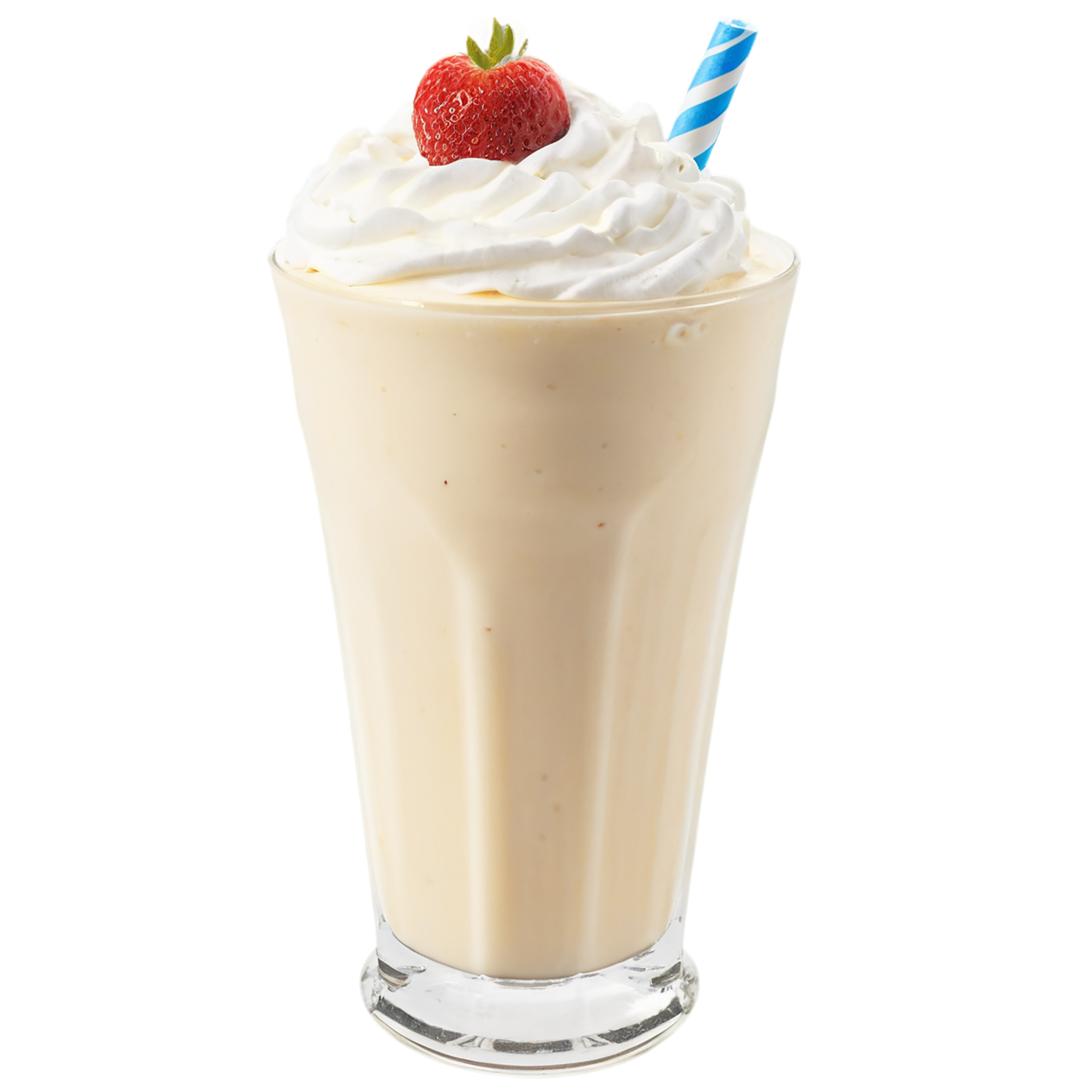 Glass of Milkshake with ice cream beverage isolated on transparent background #2357
