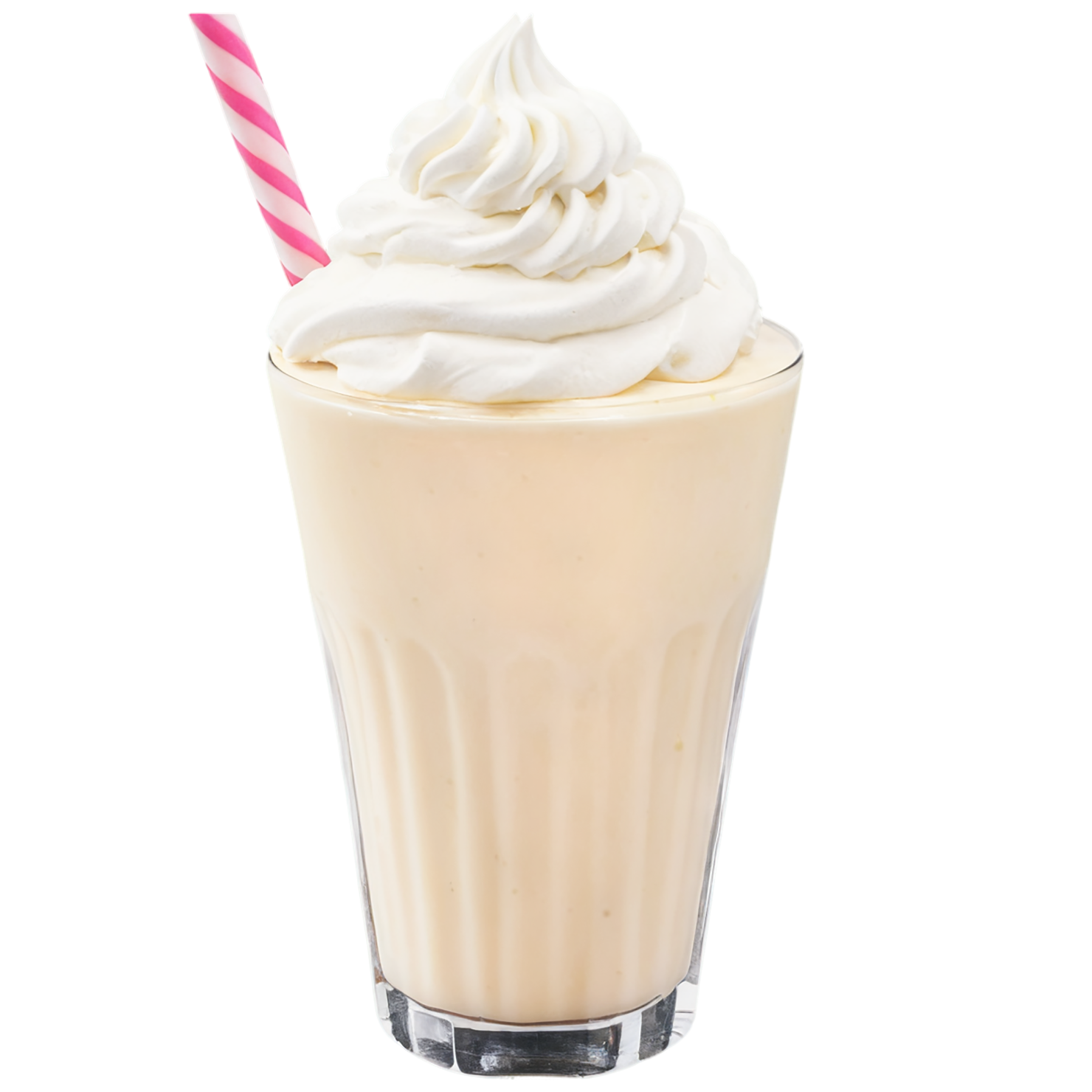 Glass of Milkshake with ice cream beverage isolated on transparent background #2358