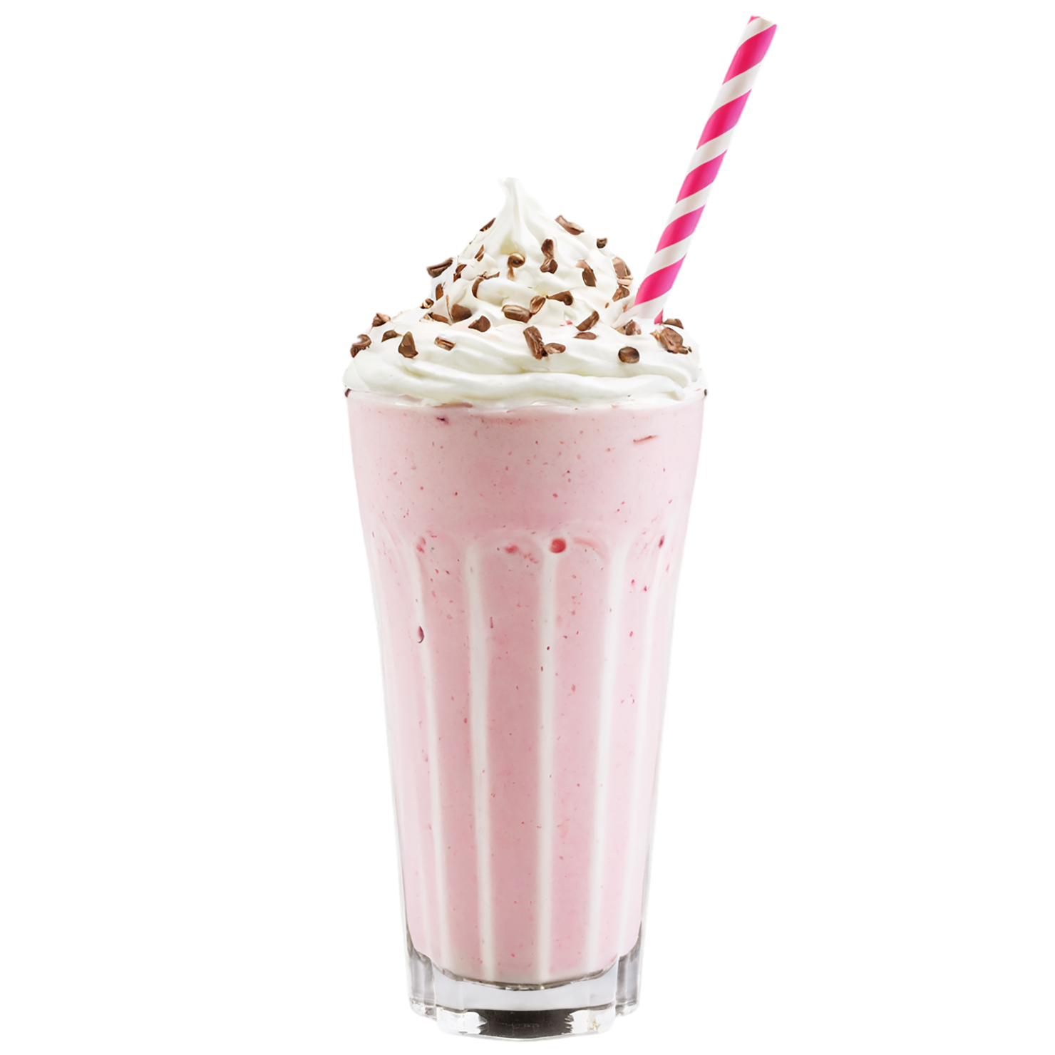 Glass of Milkshake with ice cream beverage isolated on transparent background #2360