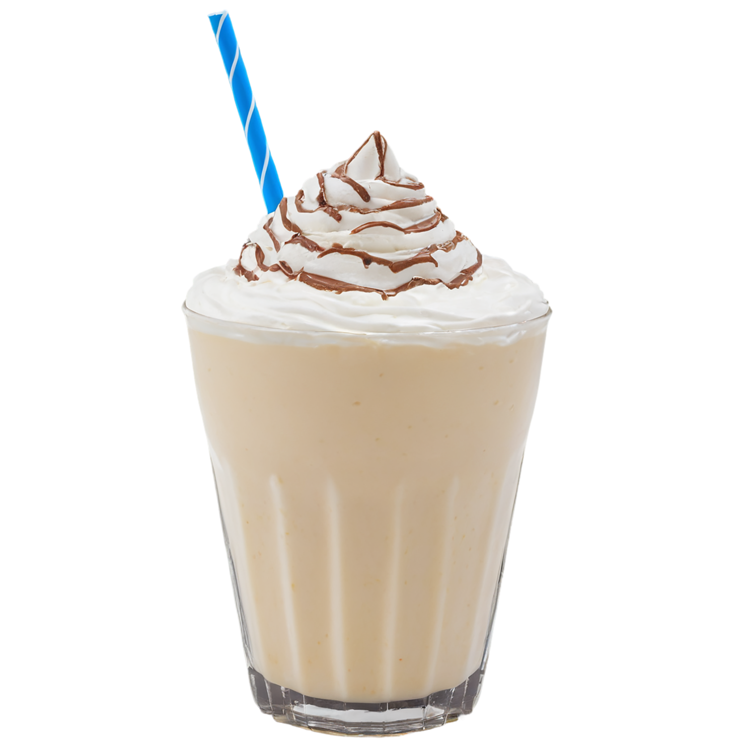 Glass of Milkshake with ice cream beverage isolated on transparent background #2363