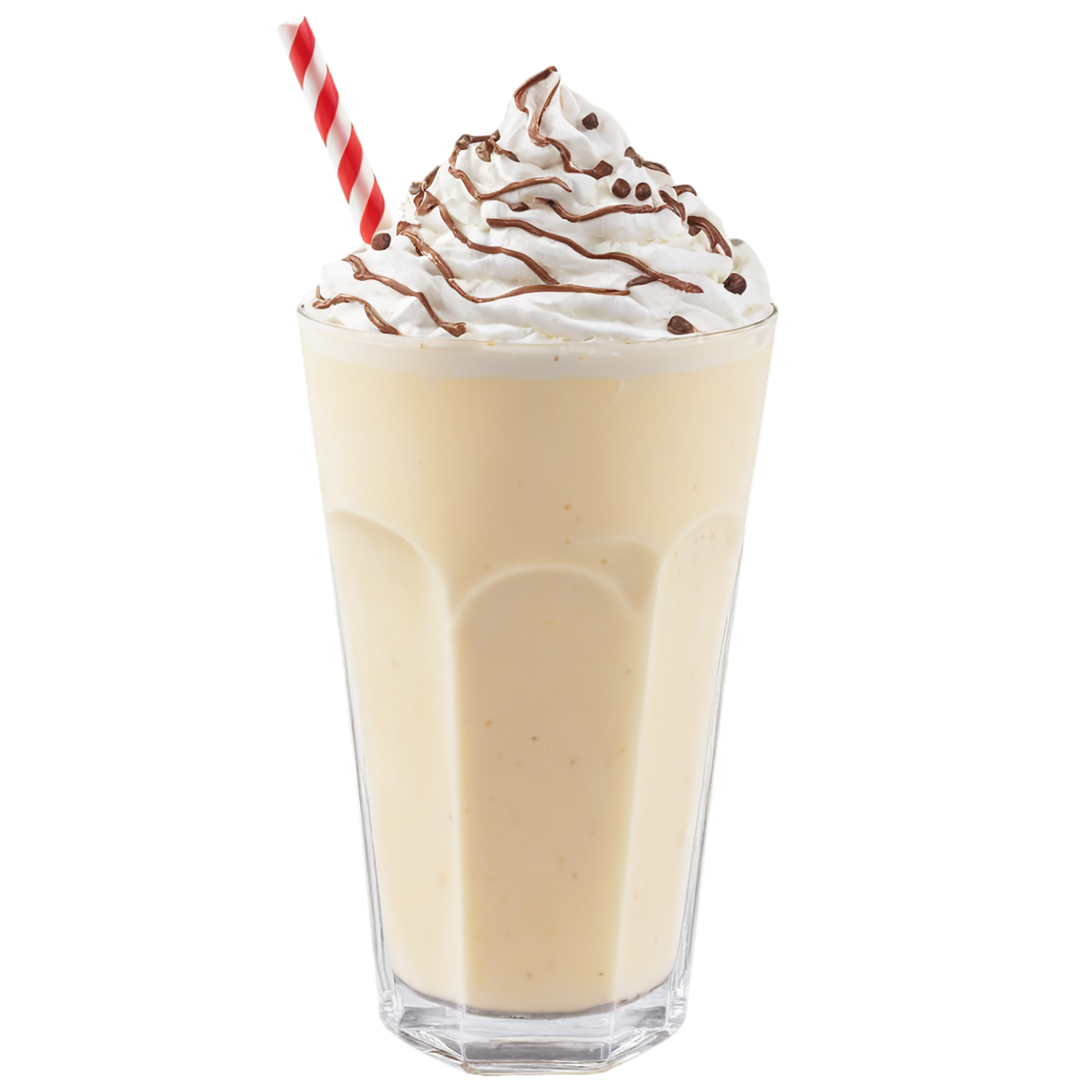 Glass of Milkshake with ice cream beverage isolated on transparent background #2364