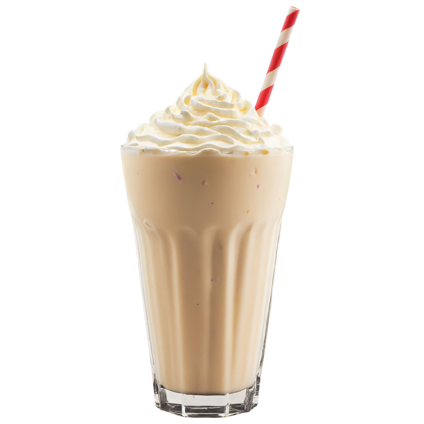 Glass of Milkshake with ice cream beverage isolated on transparent background #2366