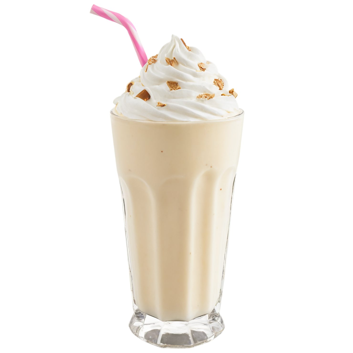 Glass of Milkshake with ice cream beverage isolated on transparent background #2368