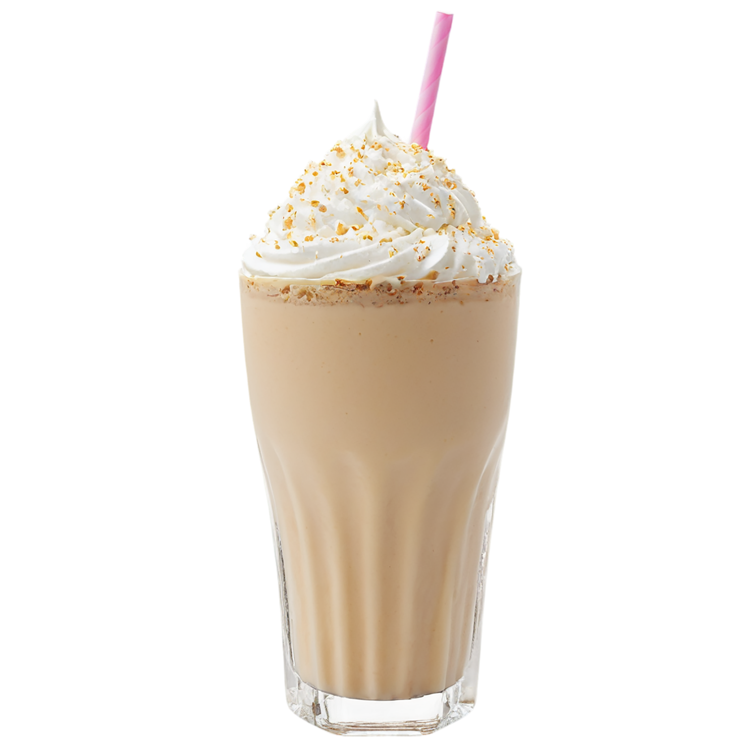 Glass of Milkshake with ice cream beverage isolated on transparent background #2369
