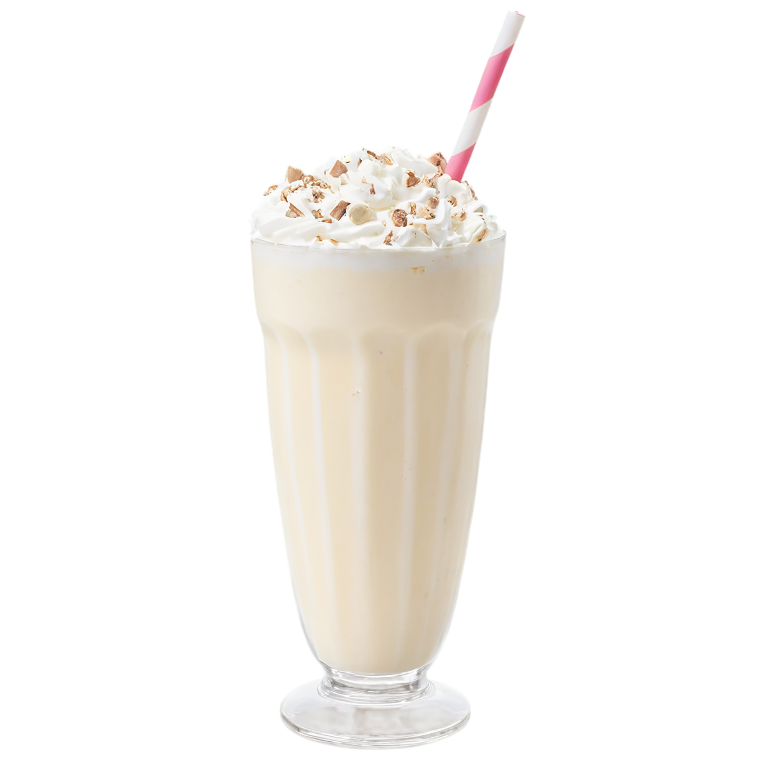 Glass of Milkshake with ice cream beverage isolated on transparent background #2370