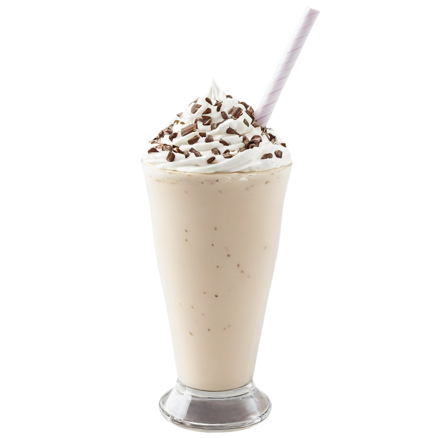 Glass of Milkshake with ice cream beverage isolated on transparent background #2371