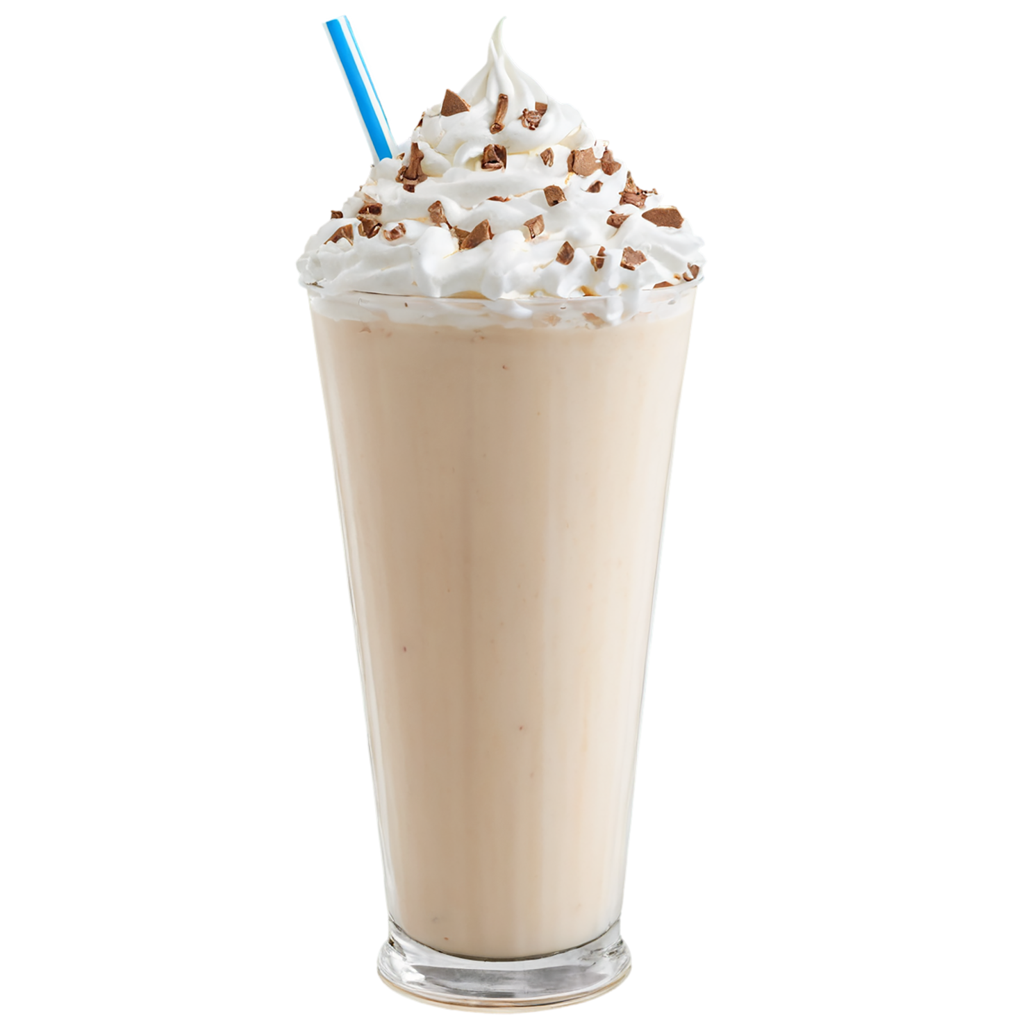 Glass of Milkshake with ice cream beverage isolated on transparent background #2376