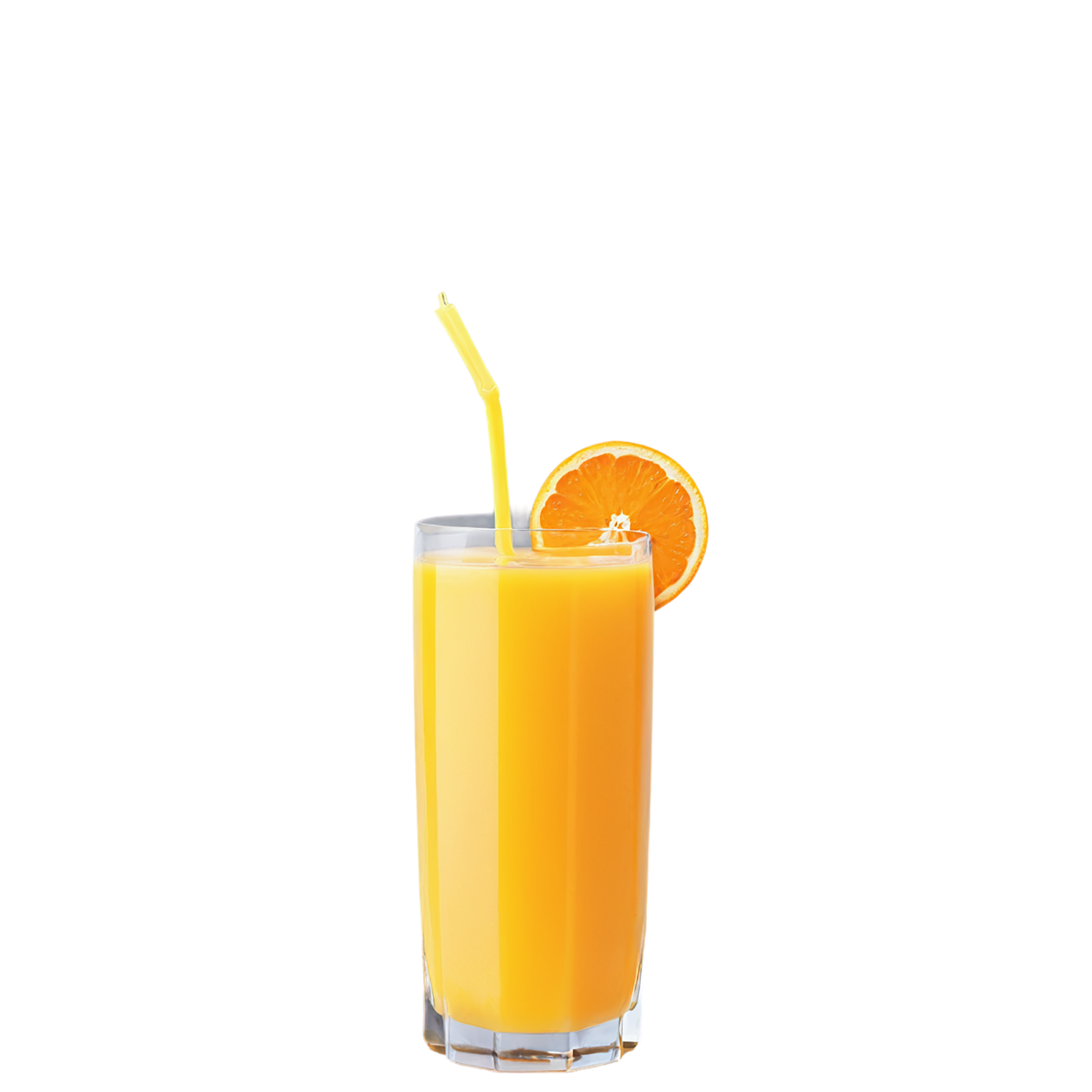 Glass of orange juice beverage isolated on transparent background #2384