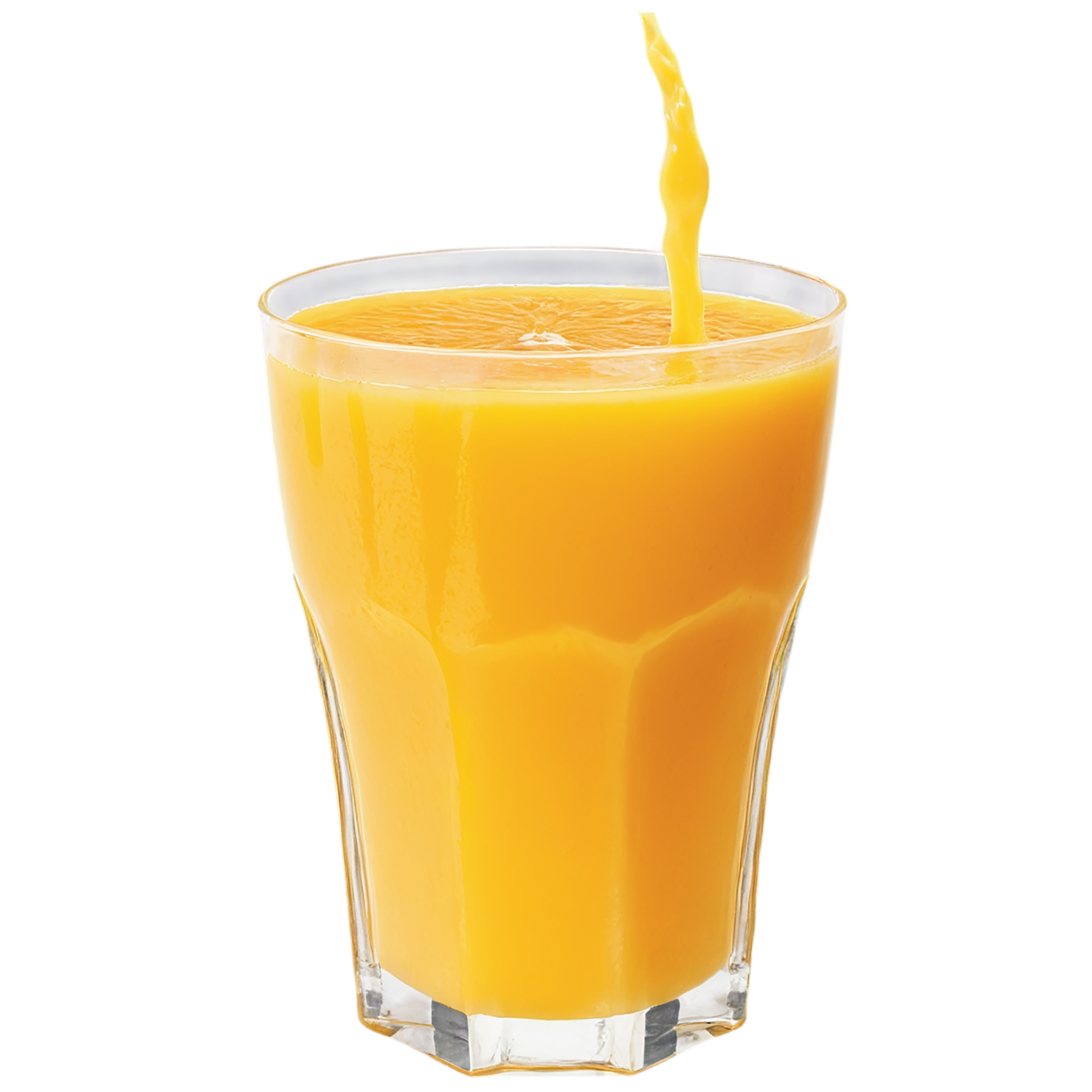 Glass of orange juice beverage isolated on transparent background #2386