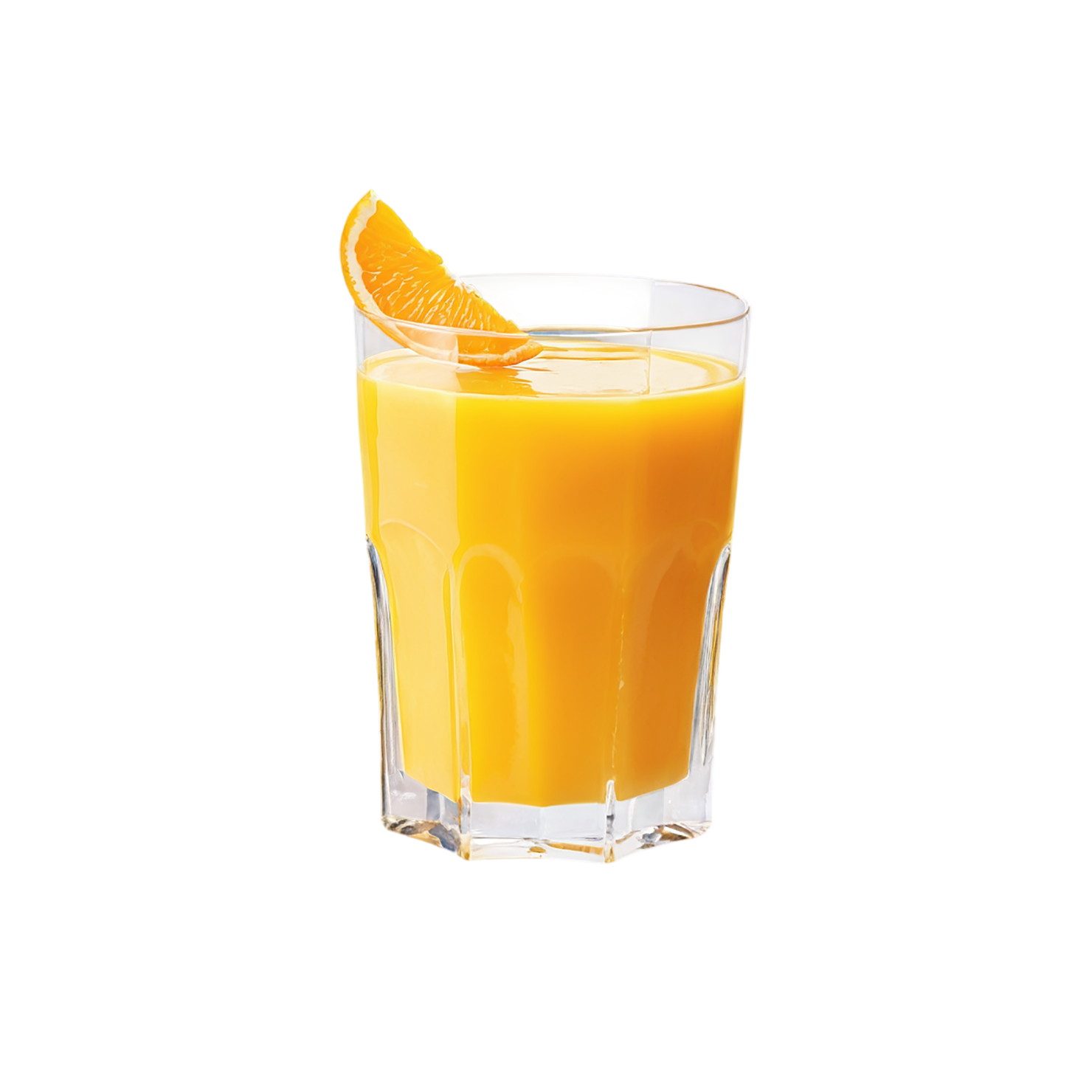 Glass of orange juice beverage isolated on transparent background #2389