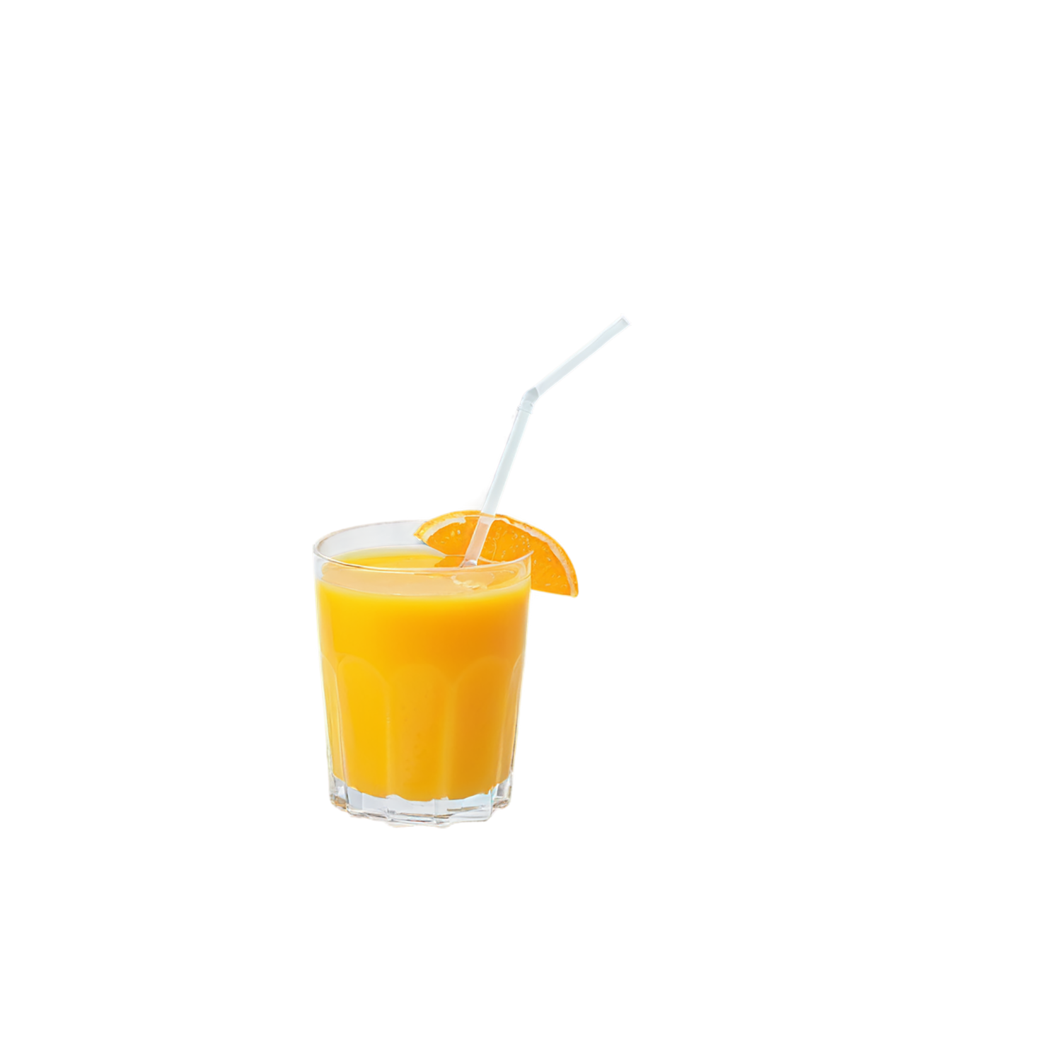 Glass of orange juice beverage isolated on transparent background #2390