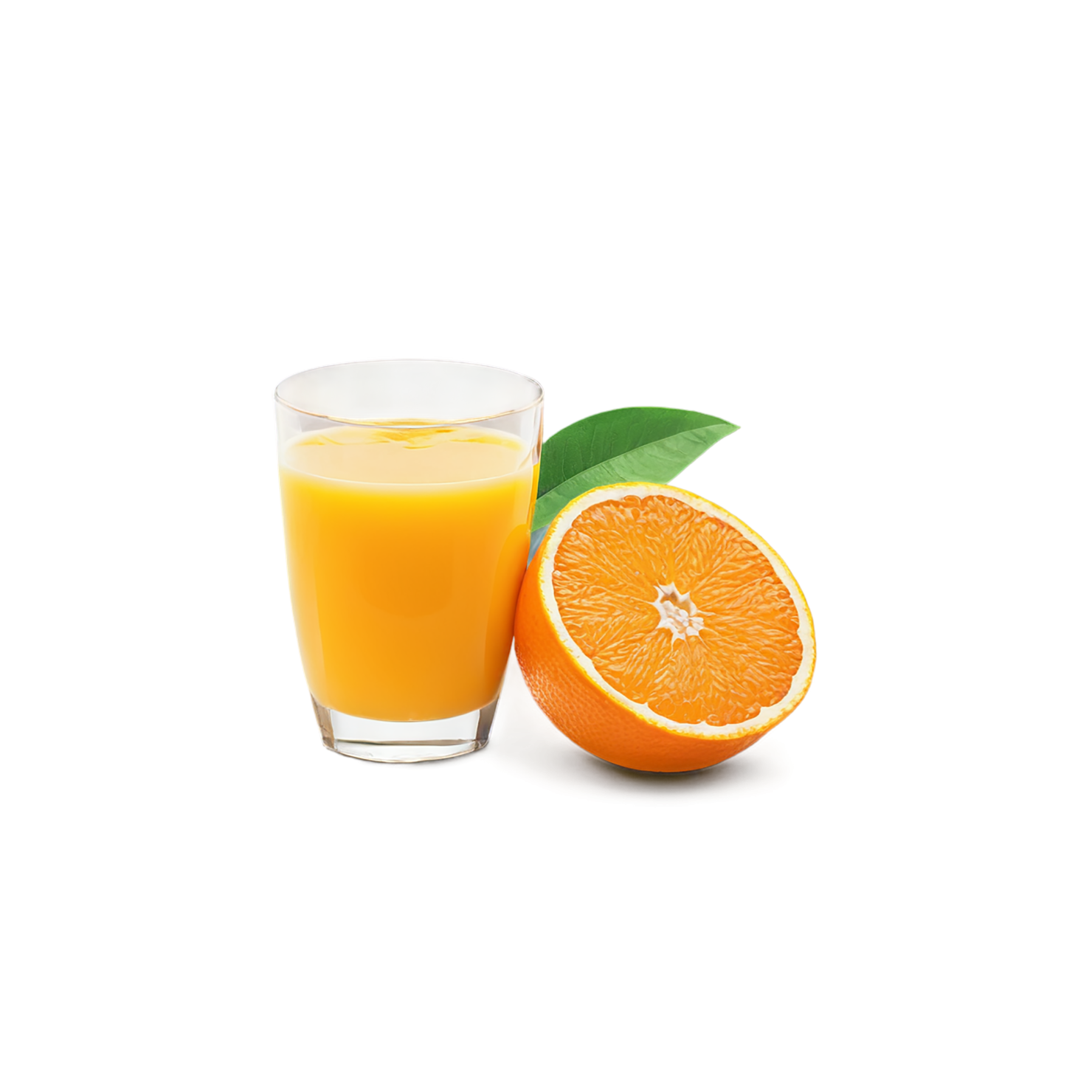Glass of orange juice beverage isolated on transparent background #2391