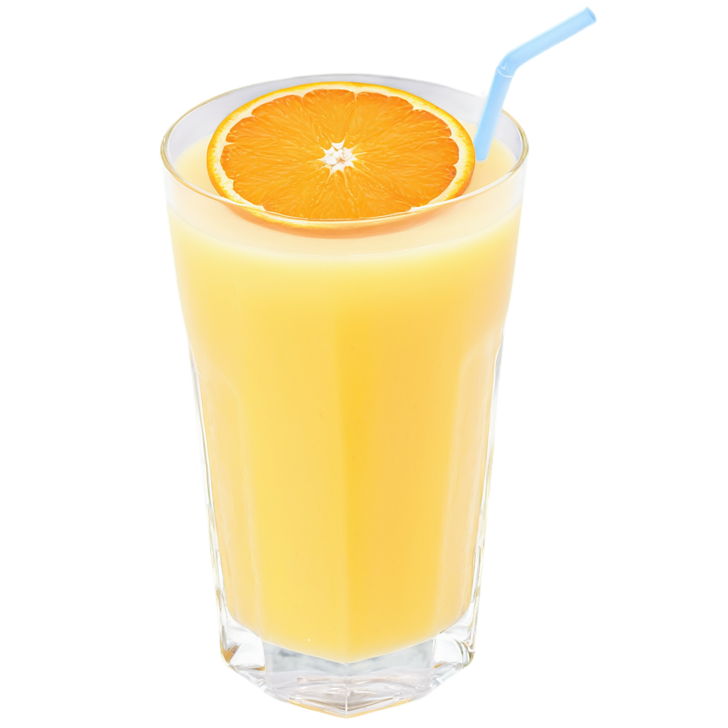 Glass of orange juice beverage isolated on transparent background #2392