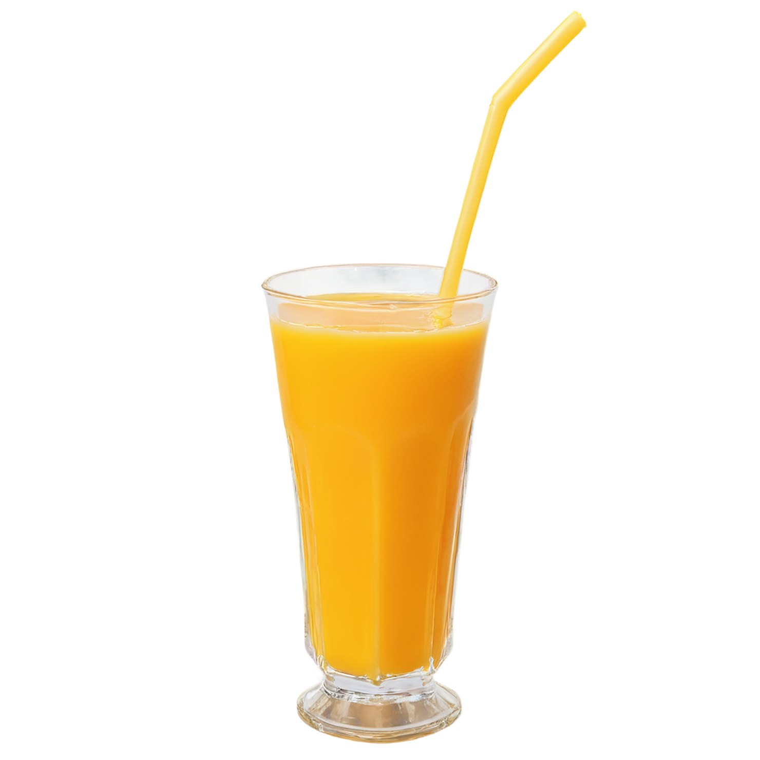 Glass of orange juice beverage isolated on transparent background #2393