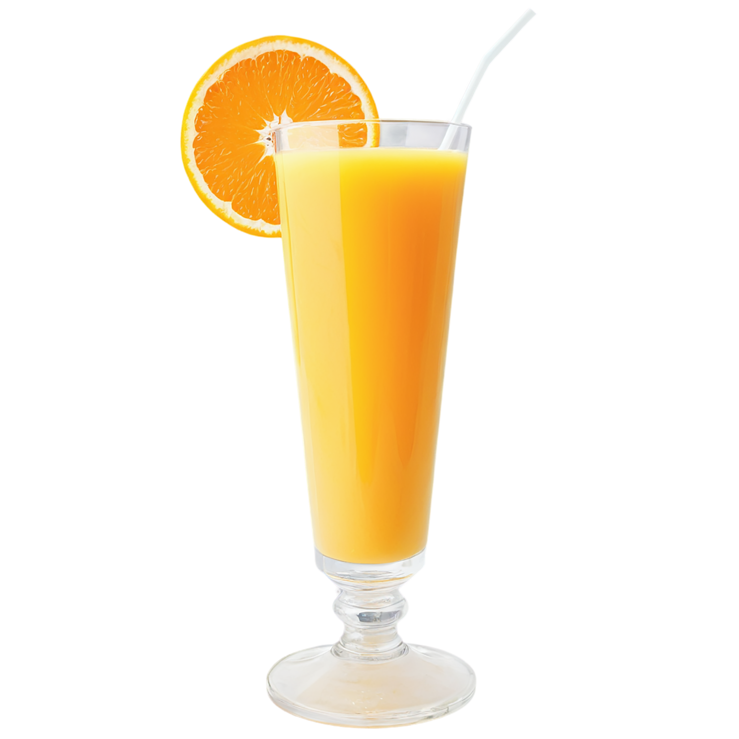 Glass of orange juice beverage isolated on transparent background #2395