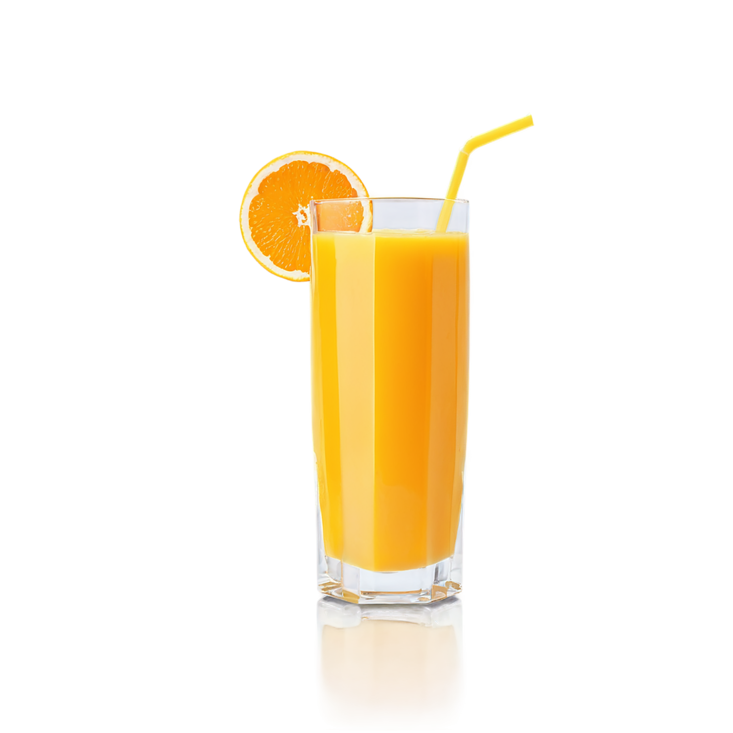 Glass of orange juice beverage isolated on transparent background #2397