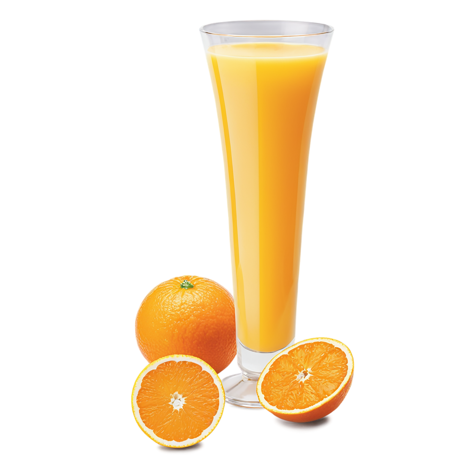 Glass of orange juice beverage isolated on transparent background #2401