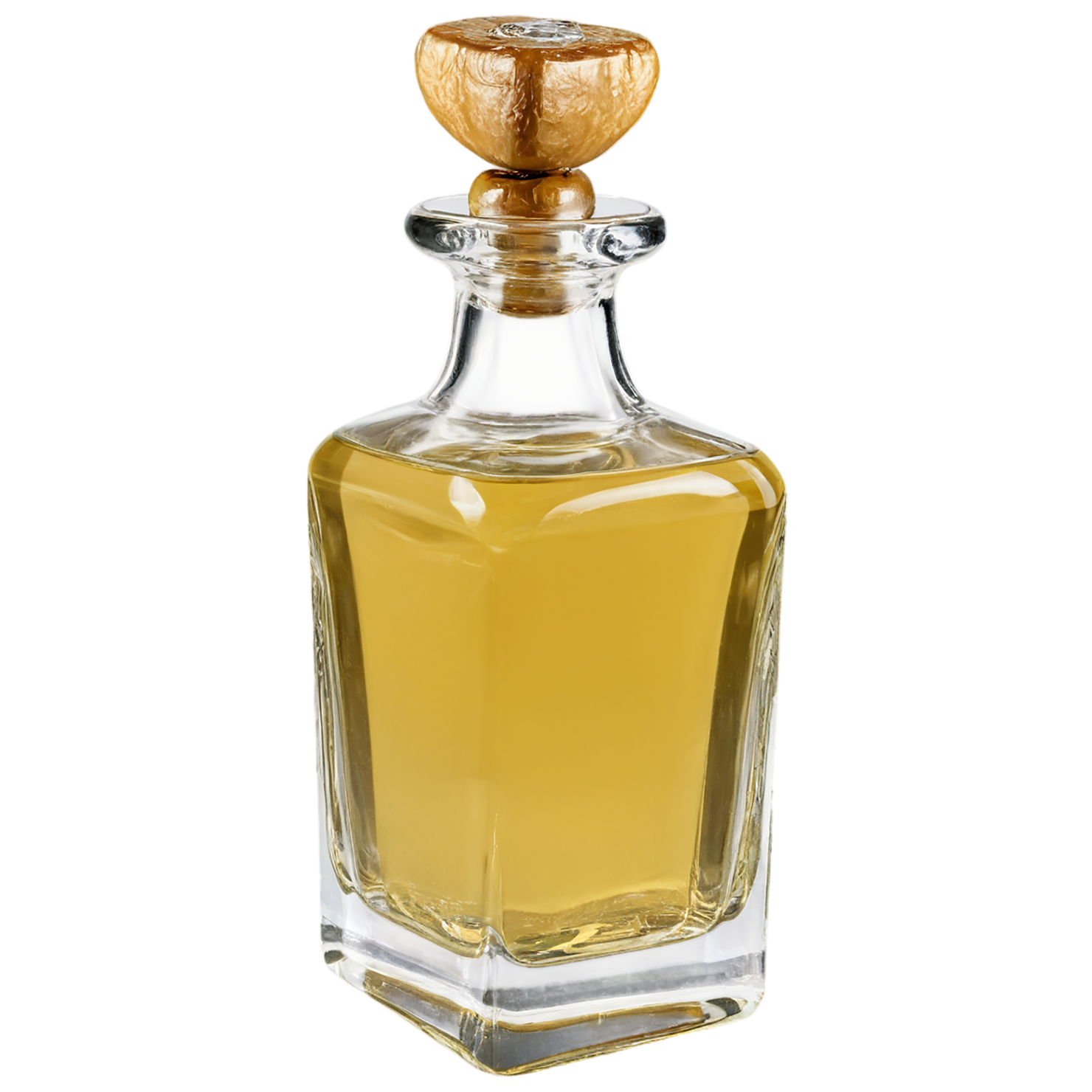 Glass bottle of tequila beverage isolated on transparent background #2449