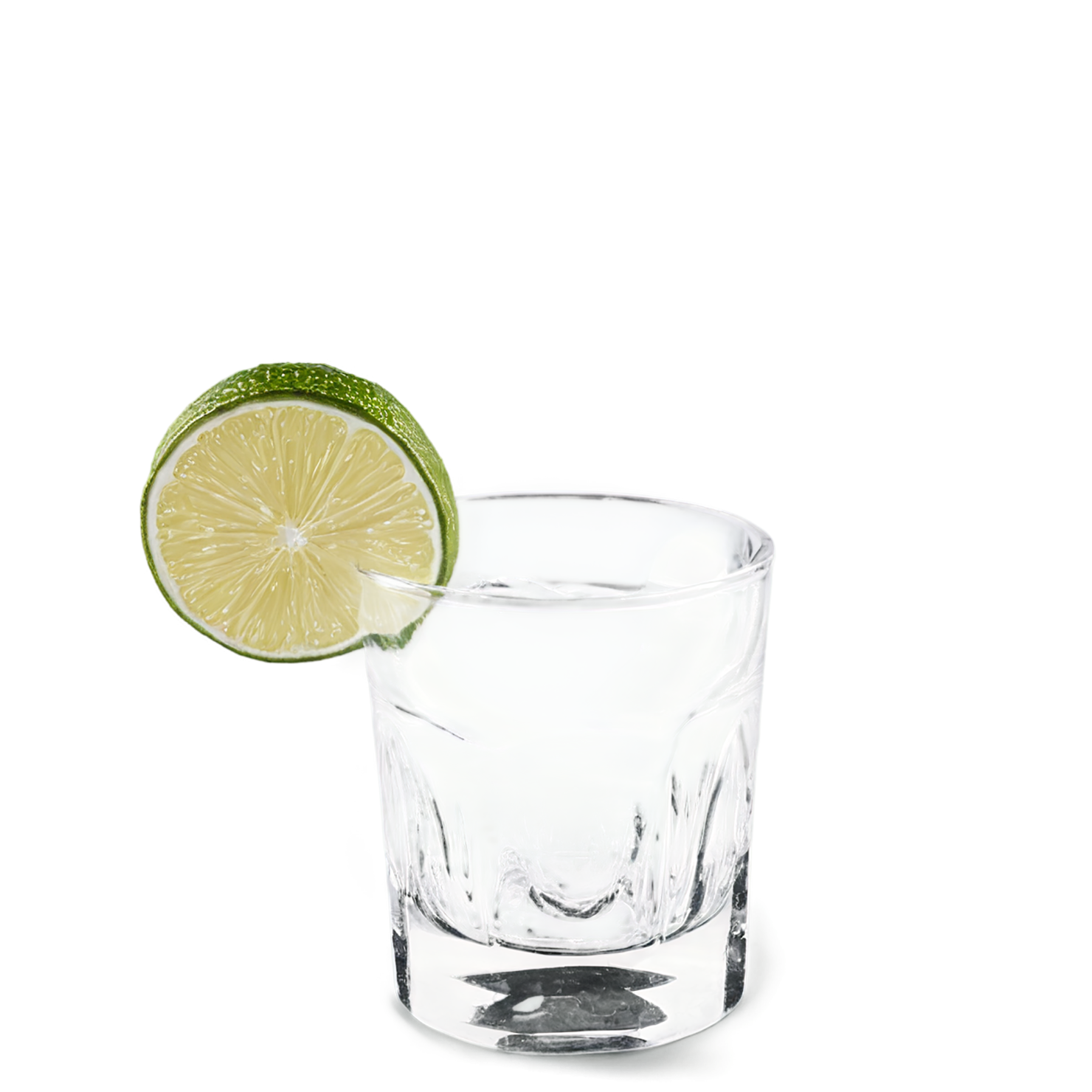 Glass of tequila with lime beverage isolated on transparent background #2457