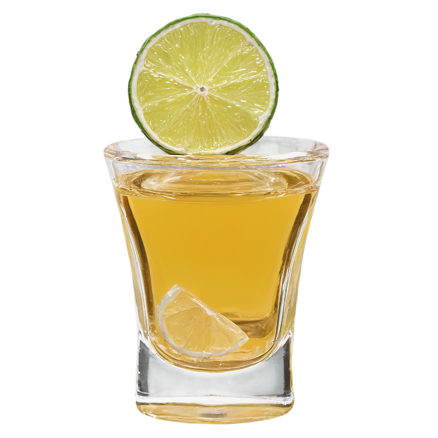 Glass of tequila with lime beverage isolated on transparent background #2460