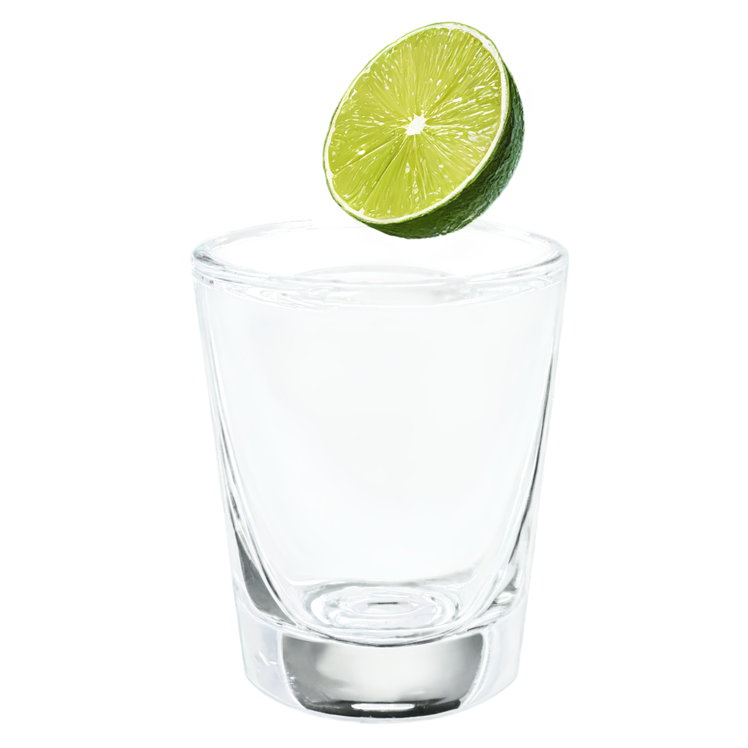 Glass of tequila with lime beverage isolated on transparent background #2464