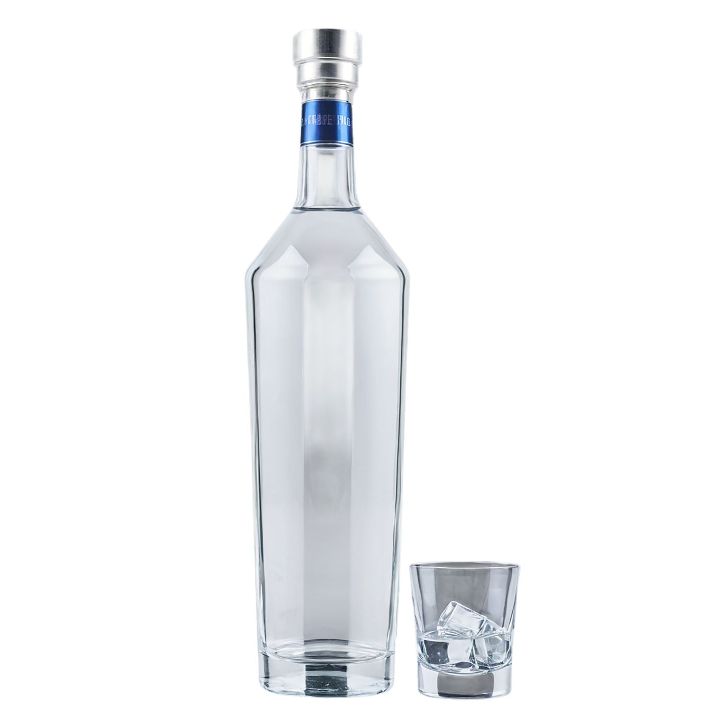 Glass bottle of vodka  beverage isolated on transparent background #2478