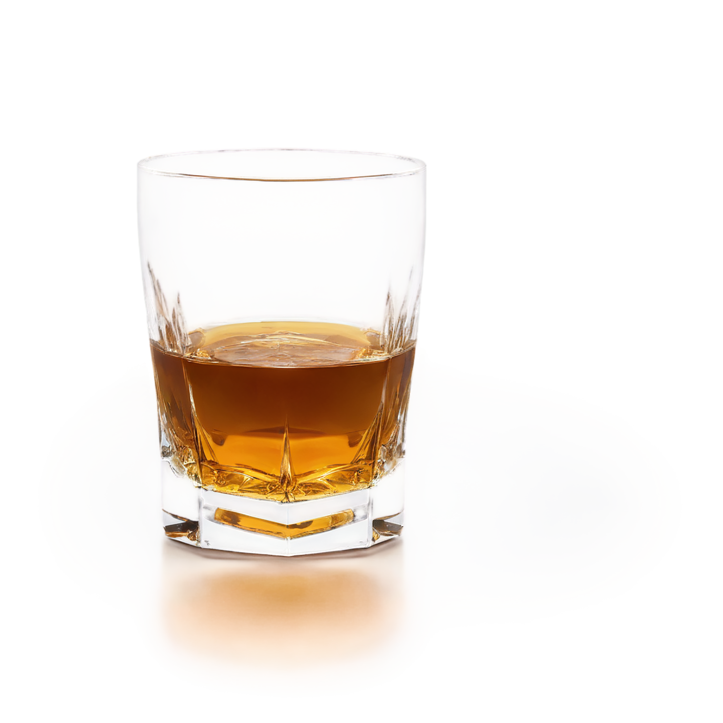 Glass of whiskey beverage isolated on transparent background #2484