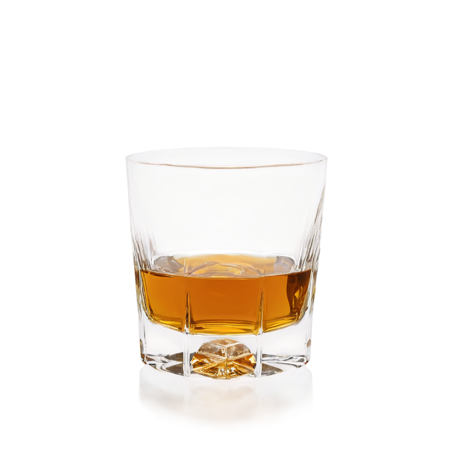 Glass of whiskey beverage isolated on transparent background #2485
