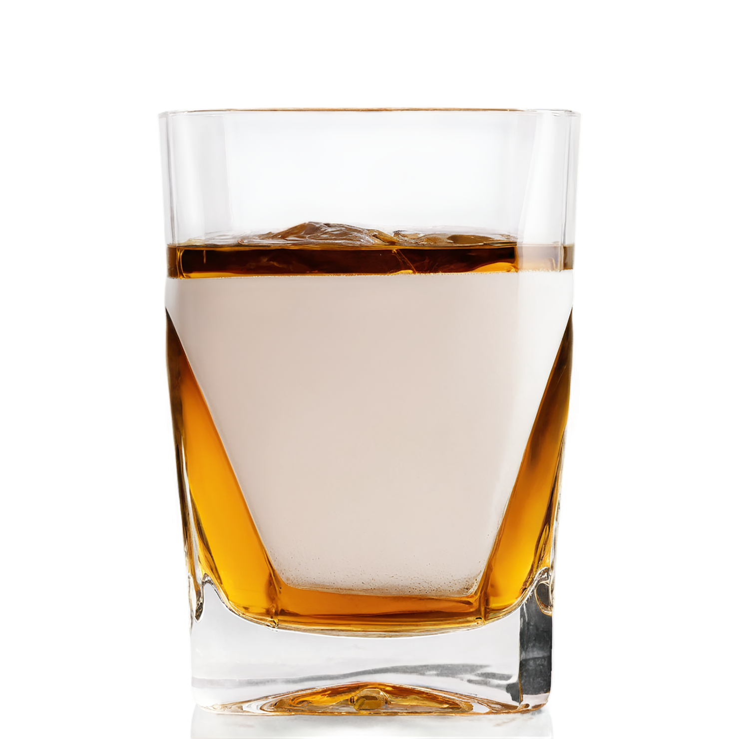 Glass of whiskey beverage isolated on transparent background #2486
