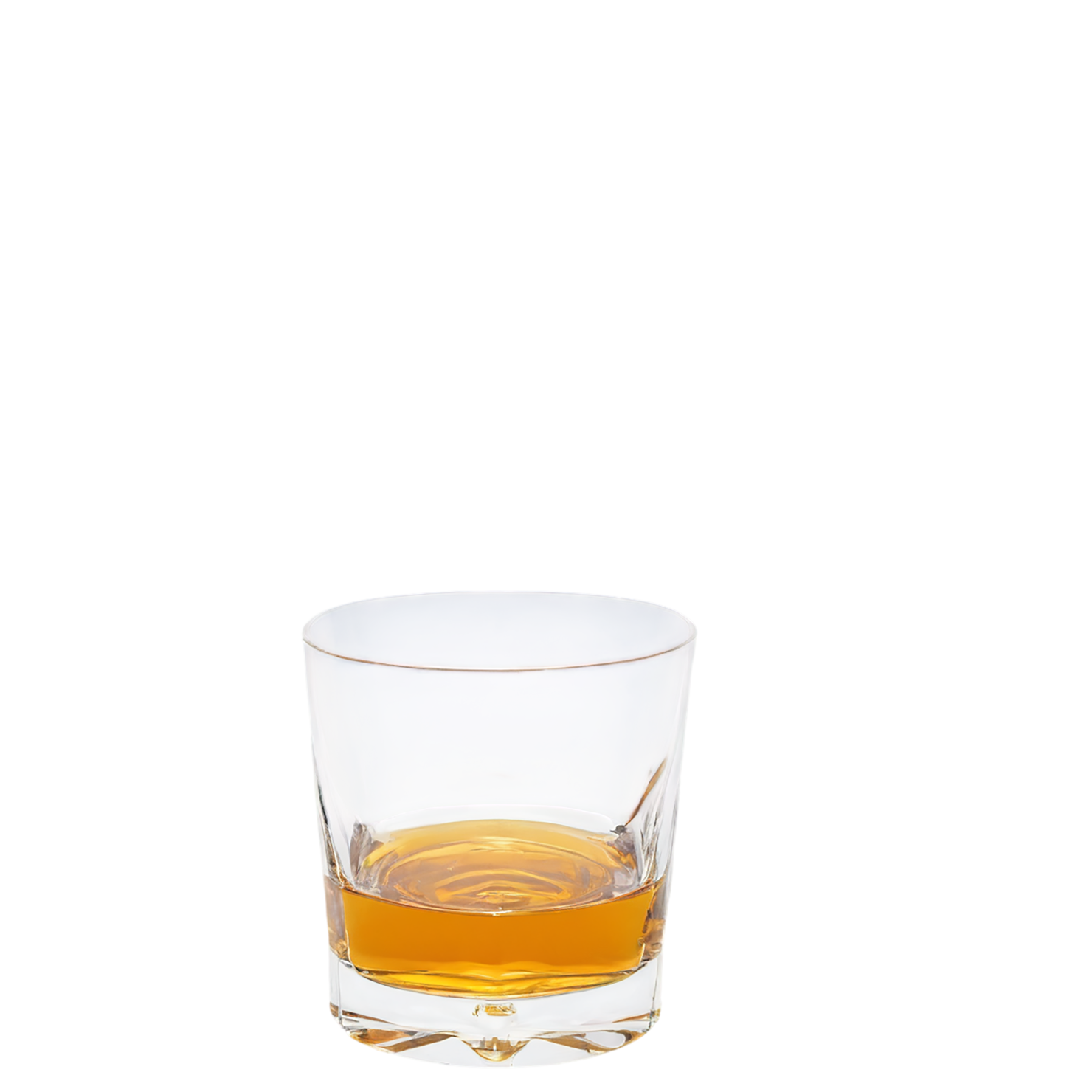 Glass of whiskey beverage isolated on transparent background #2487