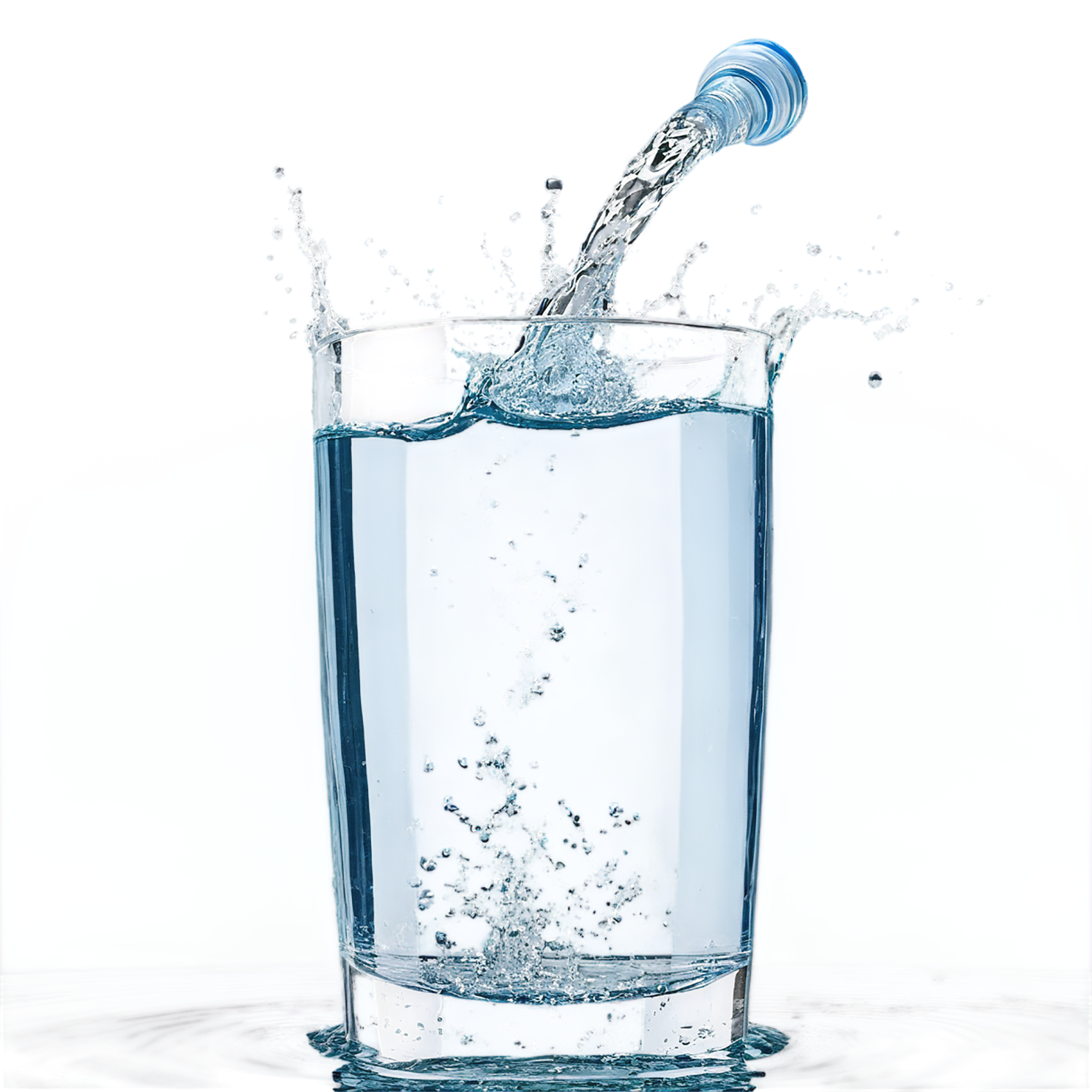 Glass of Water beverage isolated on transparent background #2533