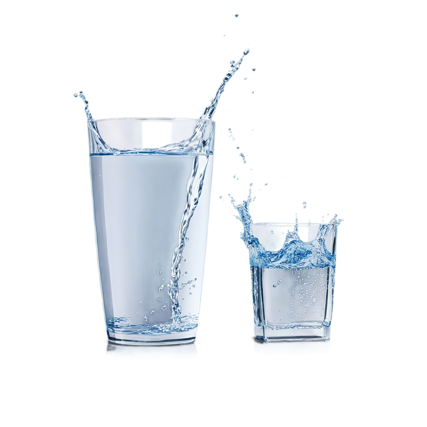 Glass of Water beverage isolated on transparent background #2535