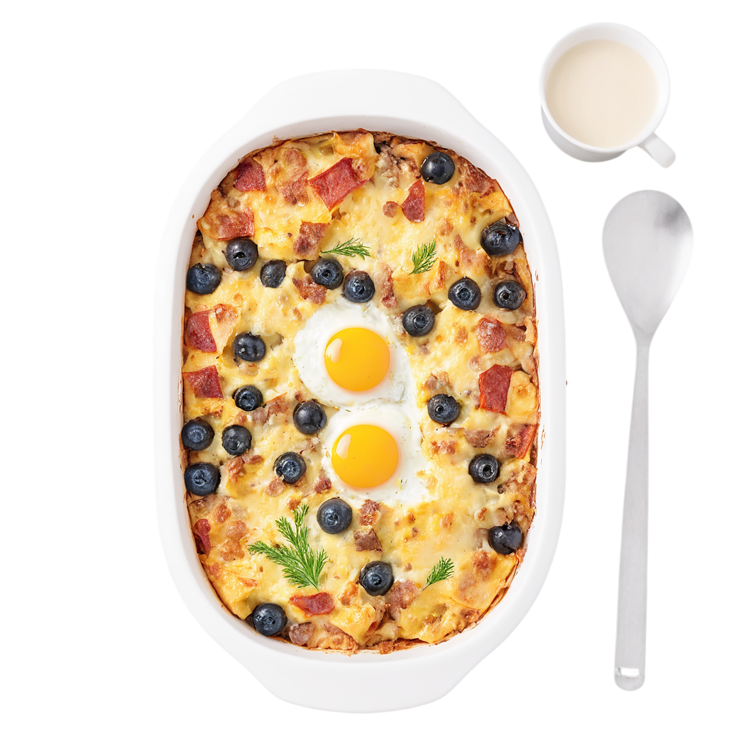 Breakfast casseroles, breakfast foods isolated on transparent background #3275
