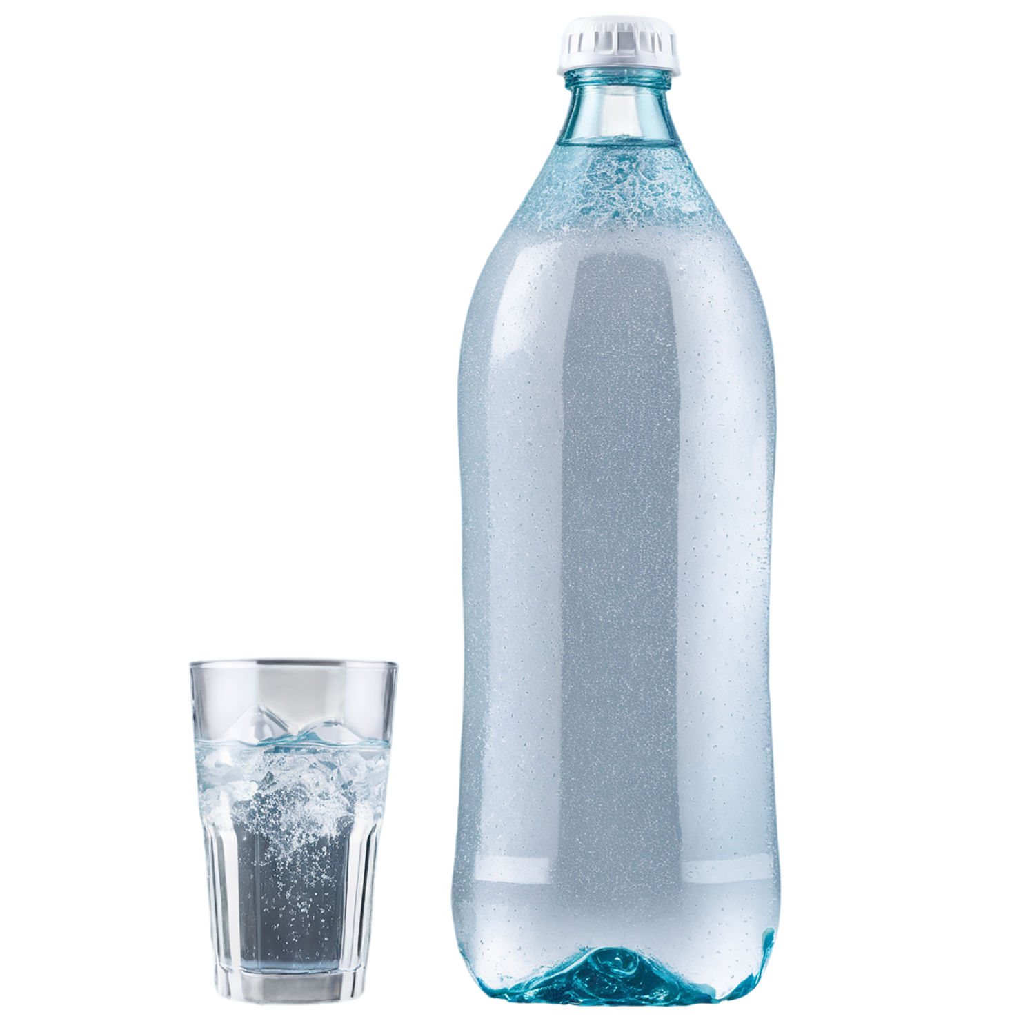 Bottle of Sparkling water beverage isolated on transparent background #2575