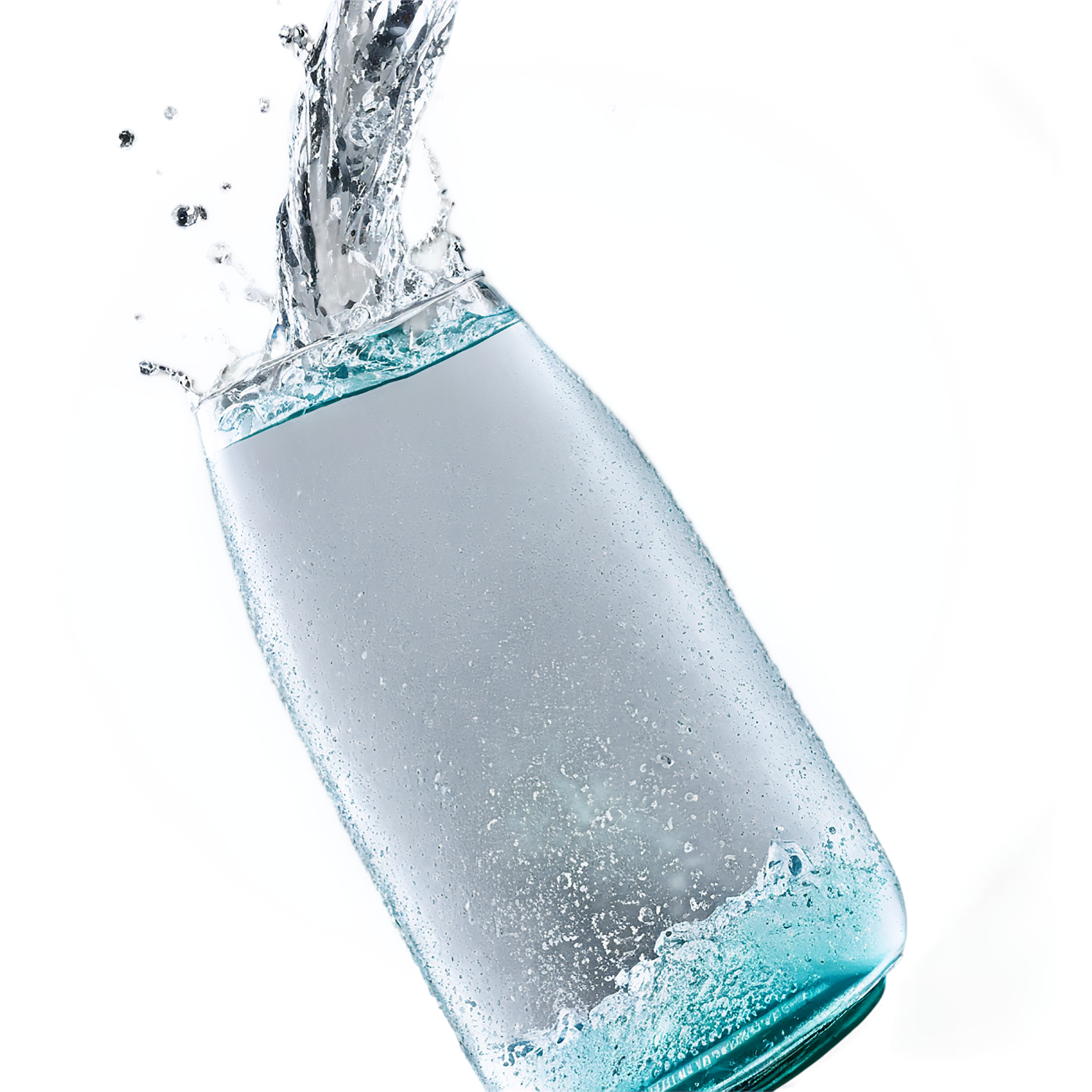 Glass of Sparkling water beverage isolated on transparent background #2595