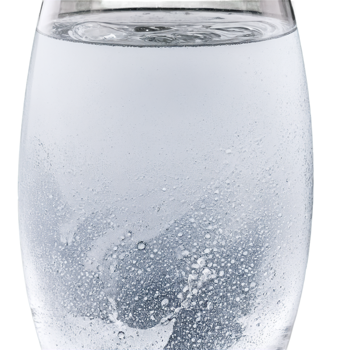Glass of Sparkling water beverage isolated on transparent background #2597
