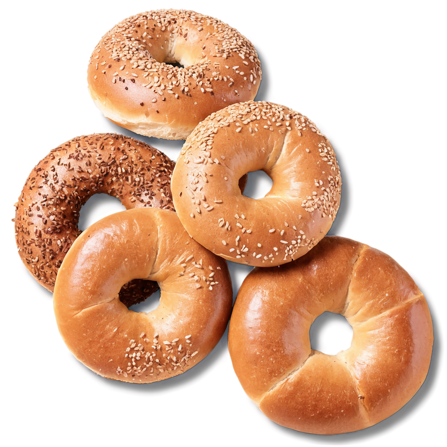 Bagels with sesame seeds baked goods isolated on transparent background #2602