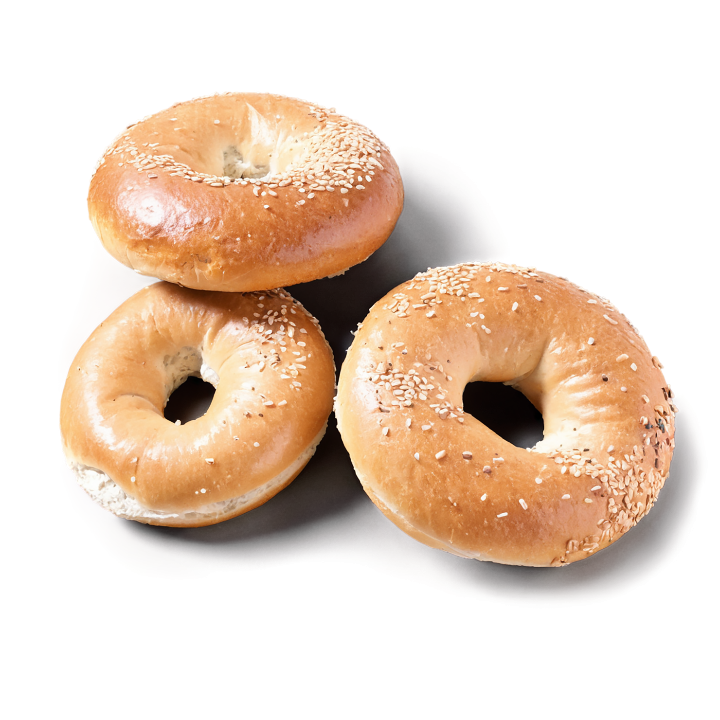 Bagels with sesame seeds baked goods isolated on transparent background #2606