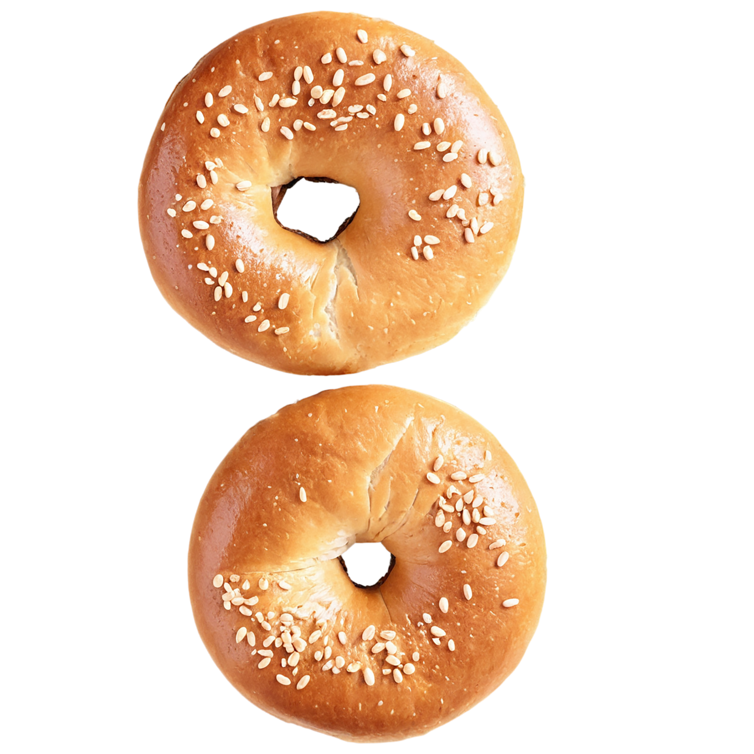 Bagels with sesame seeds baked goods isolated on transparent background #2612