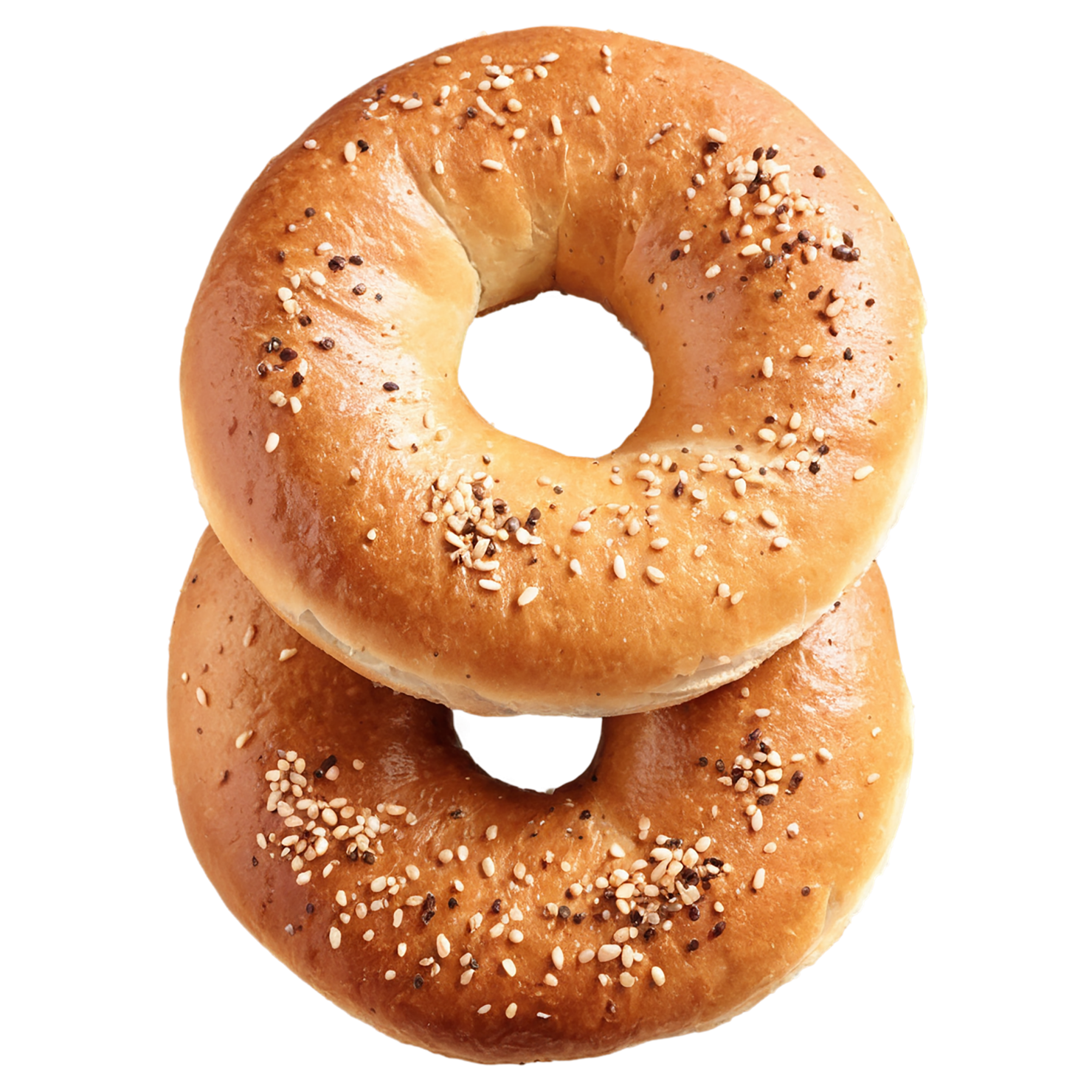 Bagels with sesame seeds baked goods isolated on transparent background #2618