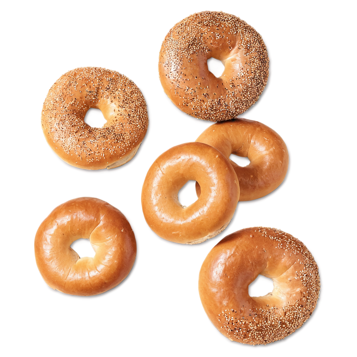 Bagels with sesame seeds baked goods isolated on transparent background #2619