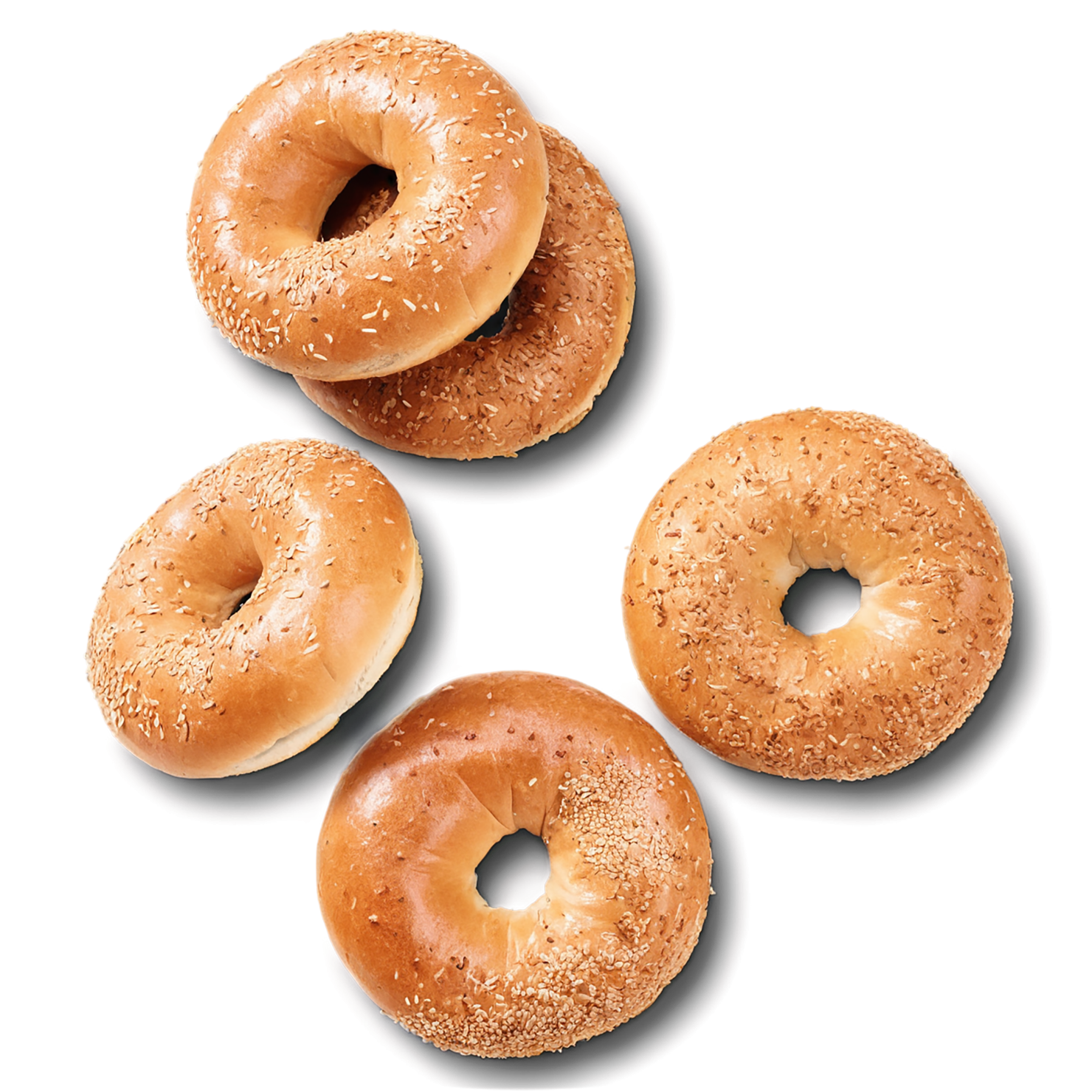 Bagels with sesame seeds baked goods isolated on transparent background #2622
