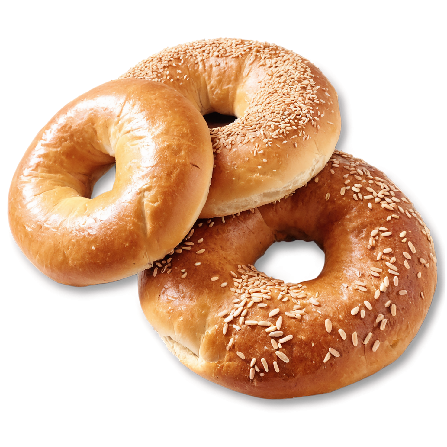 Bagels with sesame seeds baked goods isolated on transparent background #2623