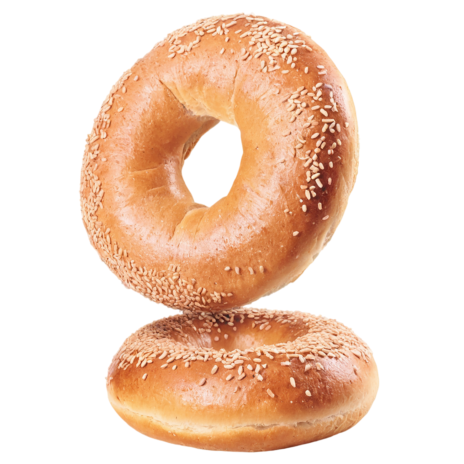 Bagels with sesame seeds baked goods isolated on transparent background #2625
