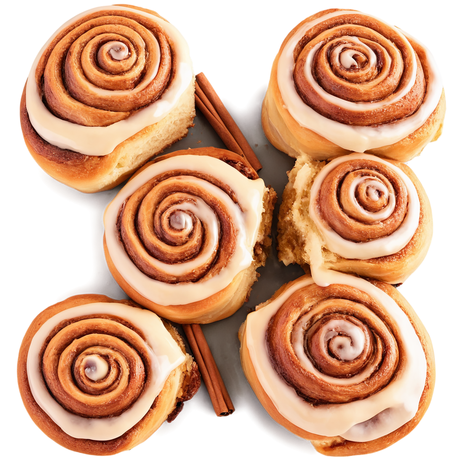 Cinnamon rolls baked goods isolated on transparent background #2765