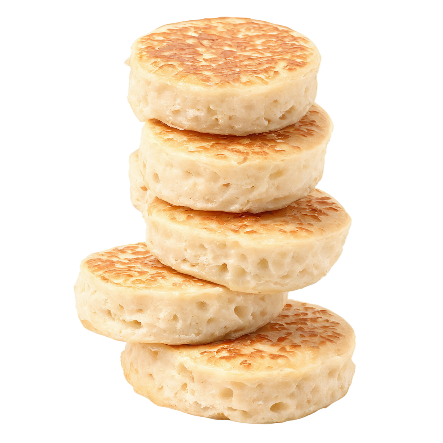Crumpets baked goods isolated on transparent background #2858
