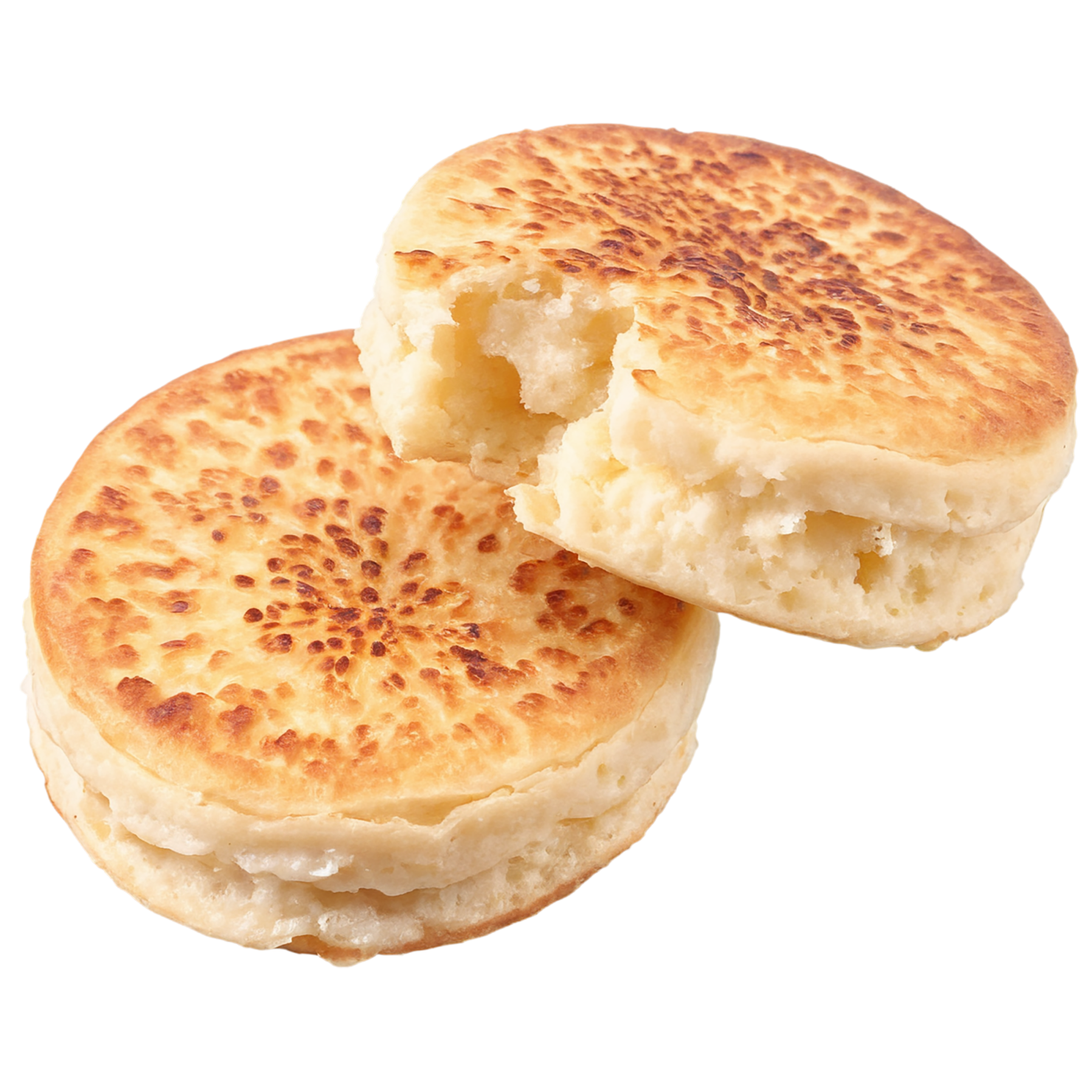 Crumpets baked goods isolated on transparent background #2864